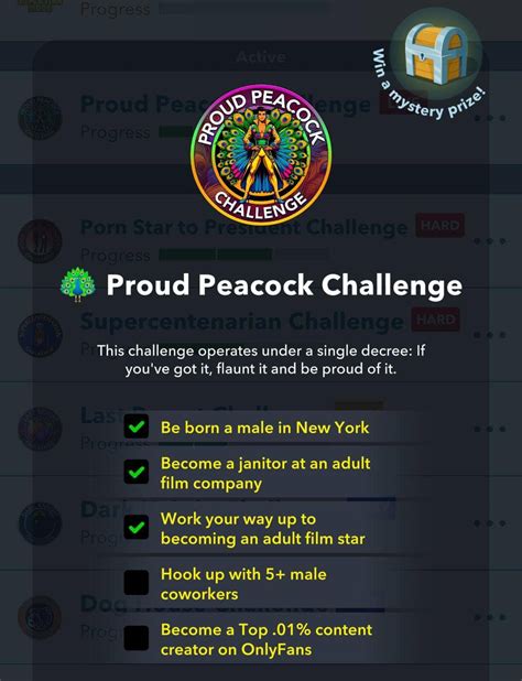 How To Complete the Proud Peacock Challenge in BitLife.